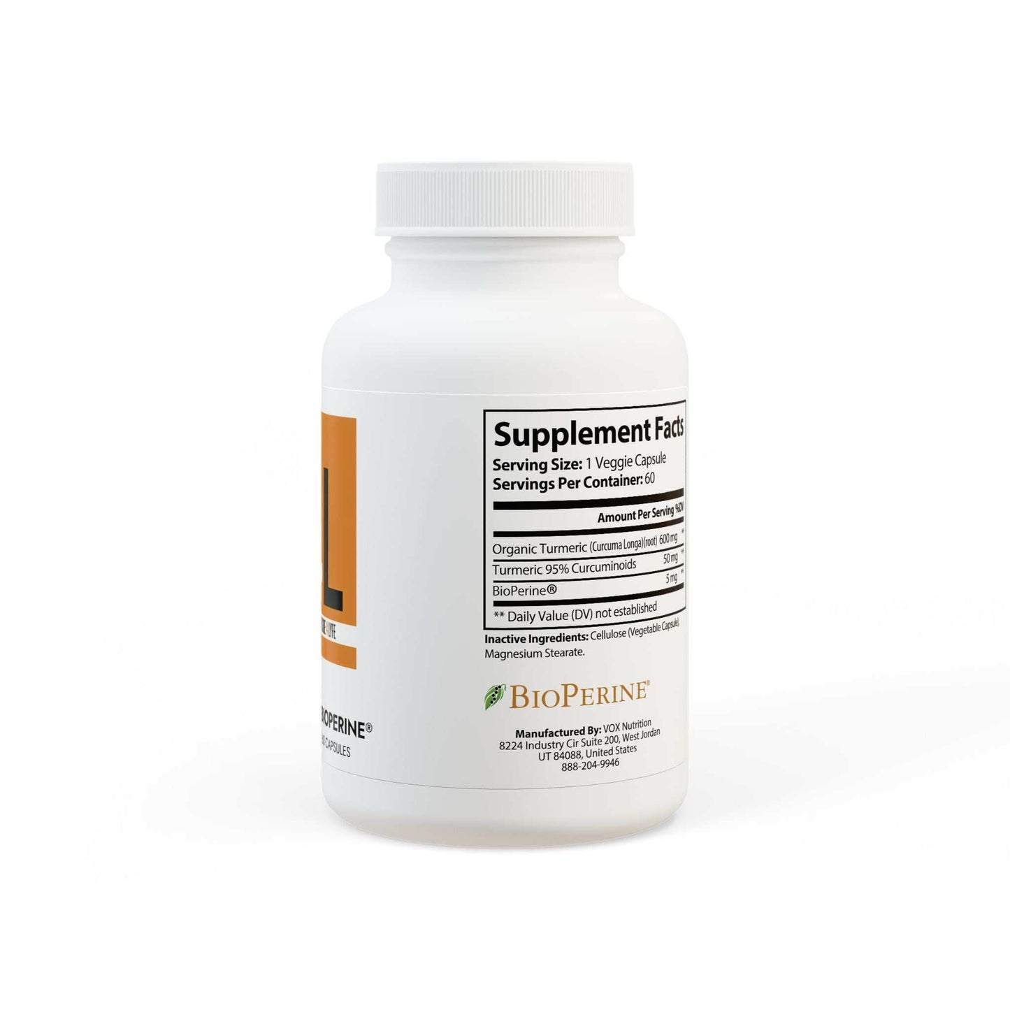 Turmeric with BioPerine® Supplement for Optimal Recovery & Antioxidant