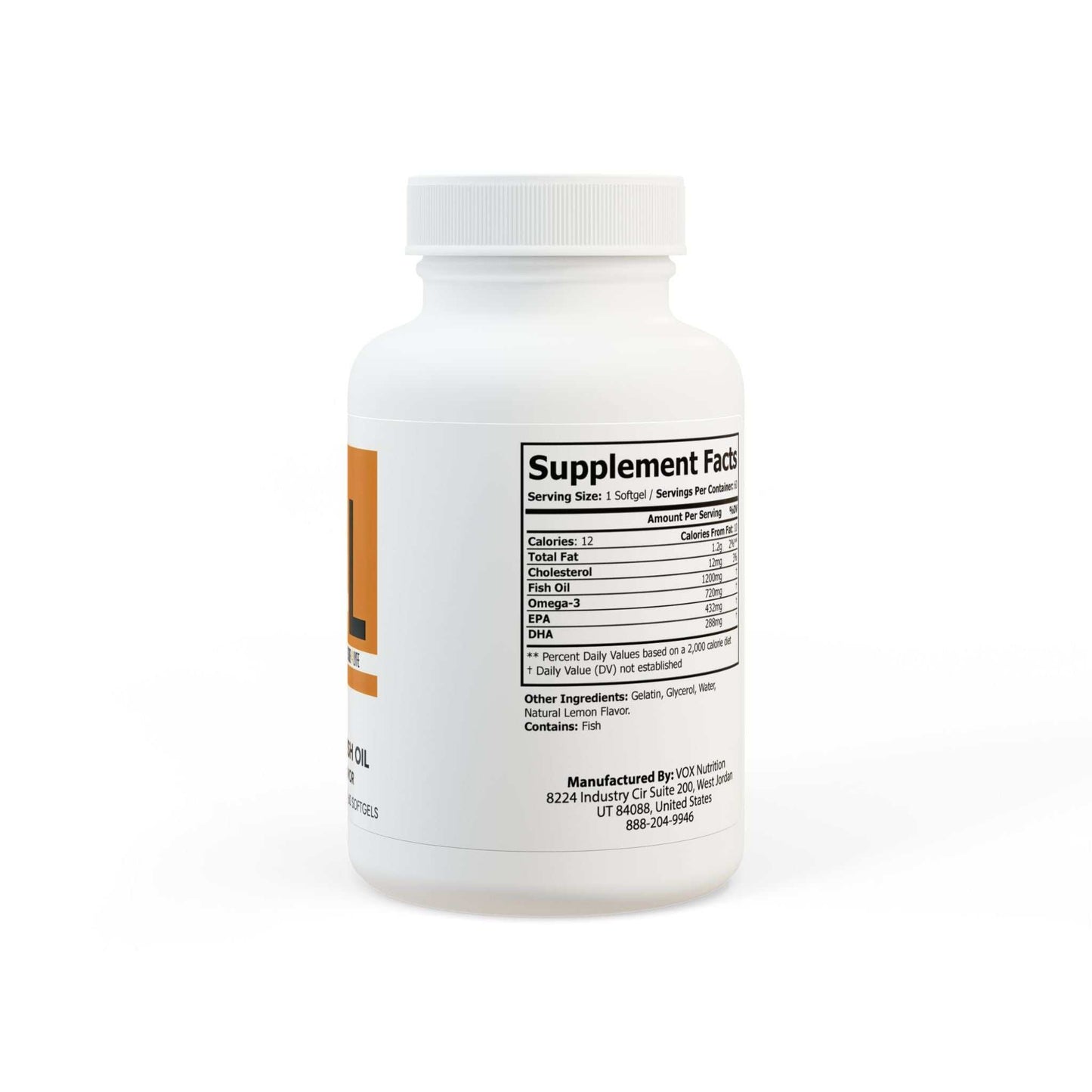 Omega 3 Fish Oil Supplement (60 Softgels) for Heart & Brain Support...