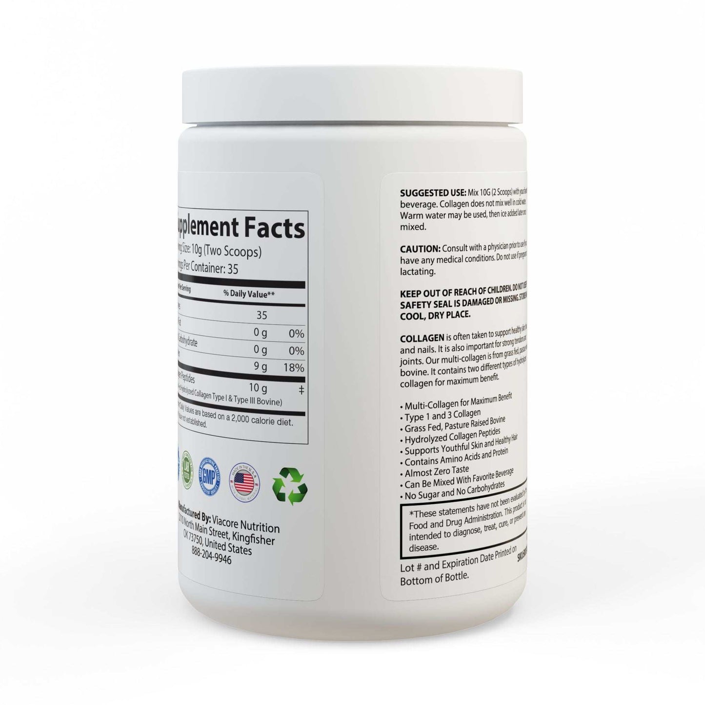 Collagen Peptides Type I III Supplement for Healthy Skin & Joints.....