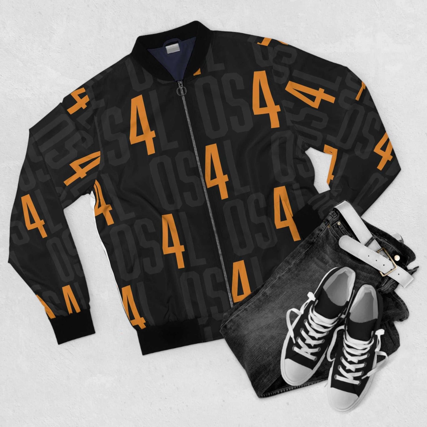 Men's Bomber Jacket | Caution Fours Bomber Jacket – OS4L Streetwear...