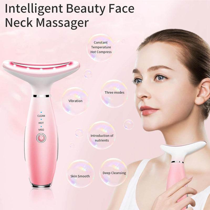 Facial and Neck Massager, Pink Neck Beauty Device