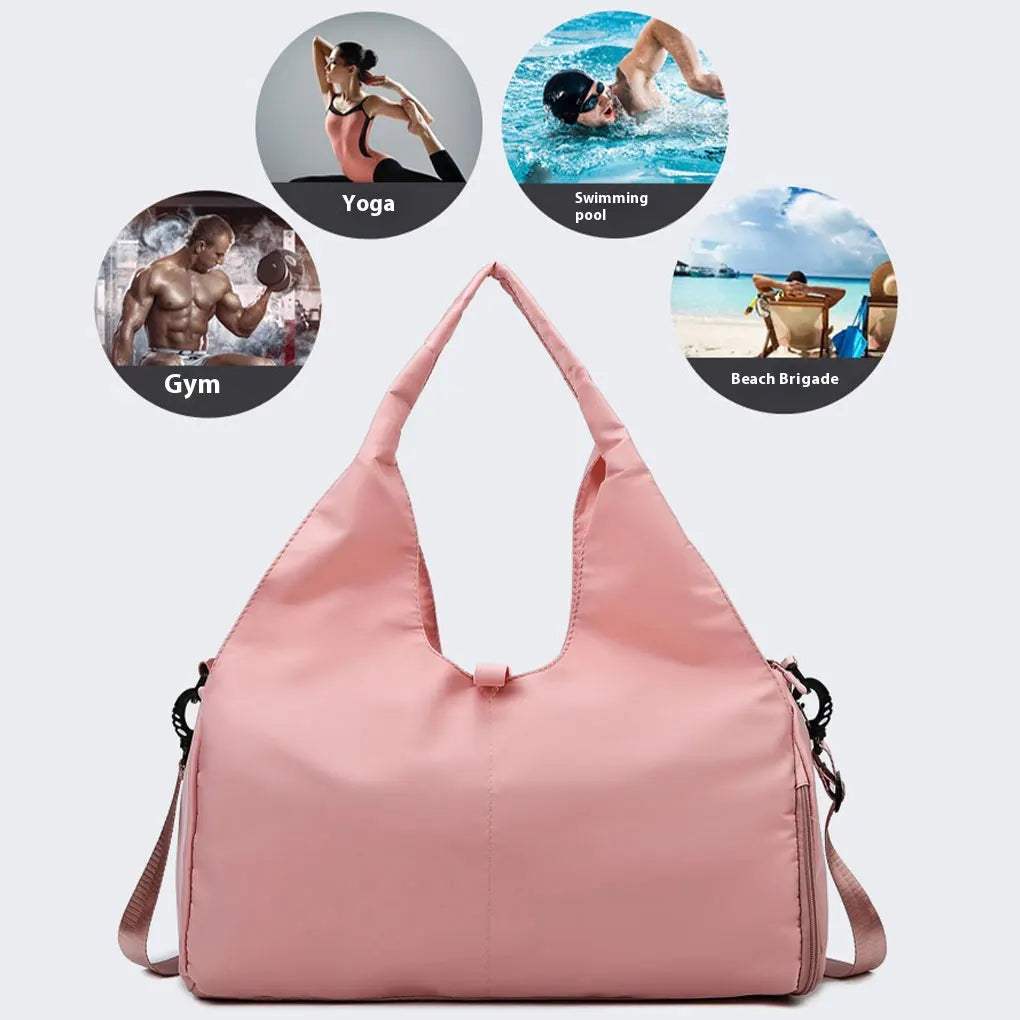 Yoga Mat Gym Bag for Women Sports Handbags Travel Fitness Tote Bag Yoga Swimming Shoulder Bag Large Capacity with Shoulder Strap