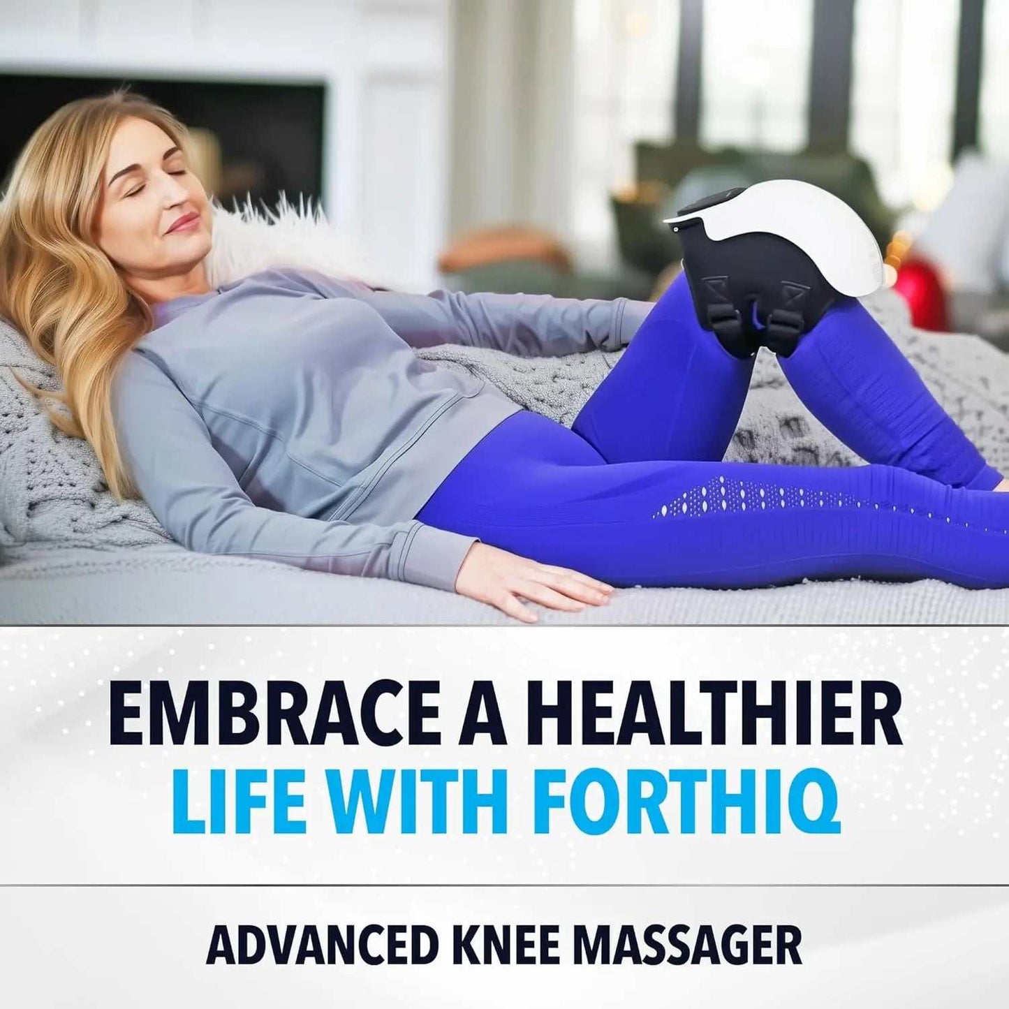 Knee Massager Smart Red Light and Massage Therapy for Swelling Stiff Joints Stretched Ligament and Muscles Injuries Gifts