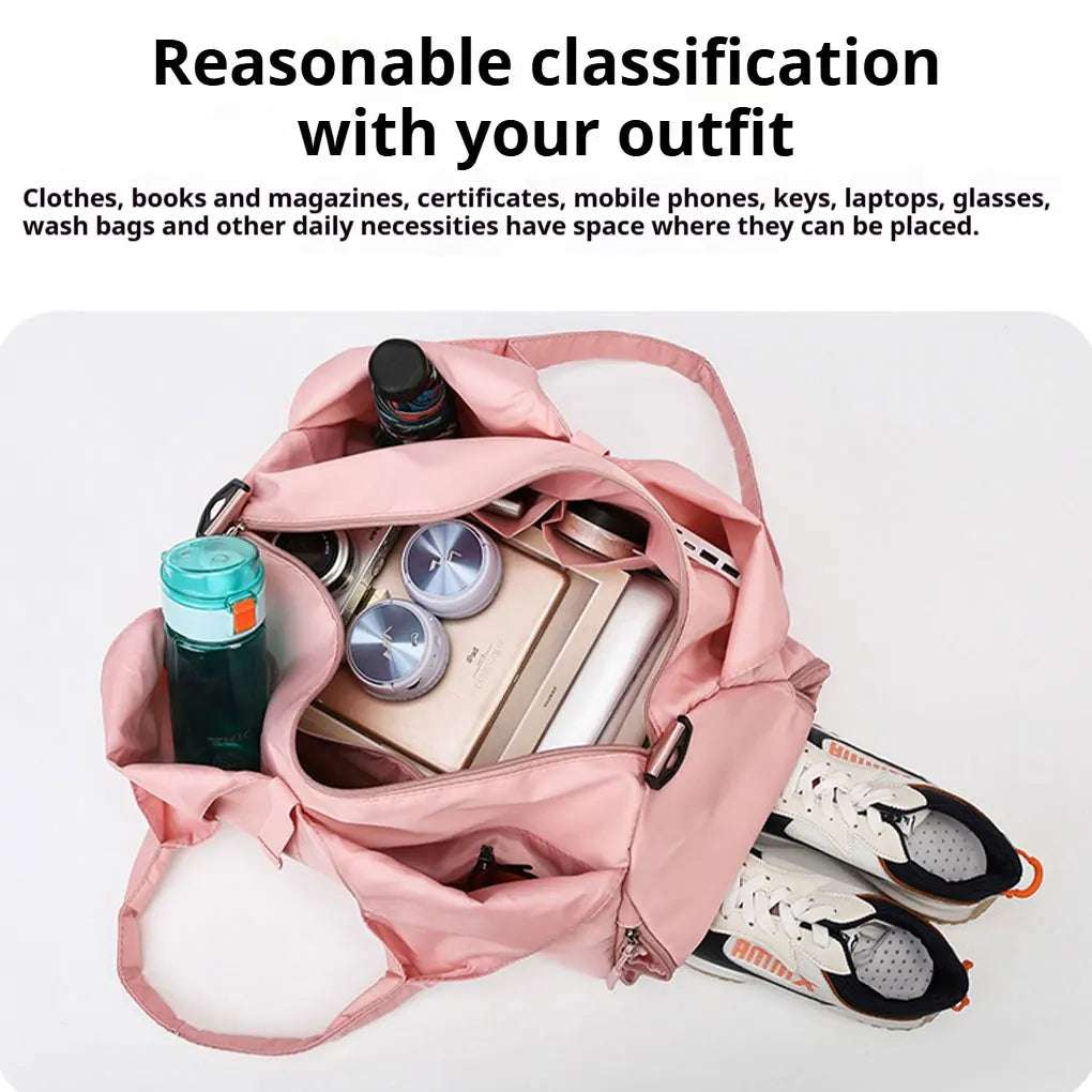 Yoga Mat Gym Bag for Women Sports Handbags Travel Fitness Tote Bag Yoga Swimming Shoulder Bag Large Capacity with Shoulder Strap
