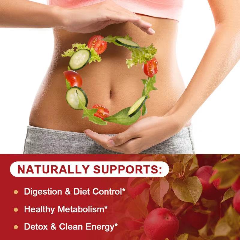 Daitea Raw Organic Apple Cider Vinegar - Gut Health, Digestion, Detox & Cleanse, Immune Supplement, Natural Vegetarian Capsules
