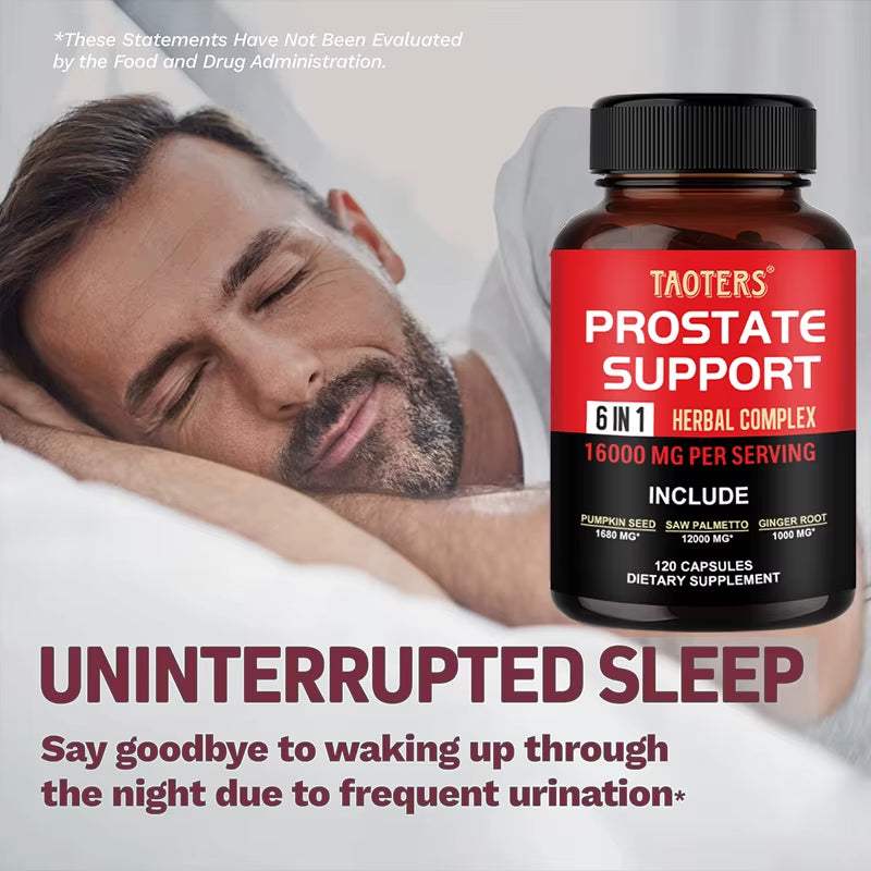 Saw Palmetto Capsules with Ginger Root - Prostate Health Hair Supplement Urinary Health