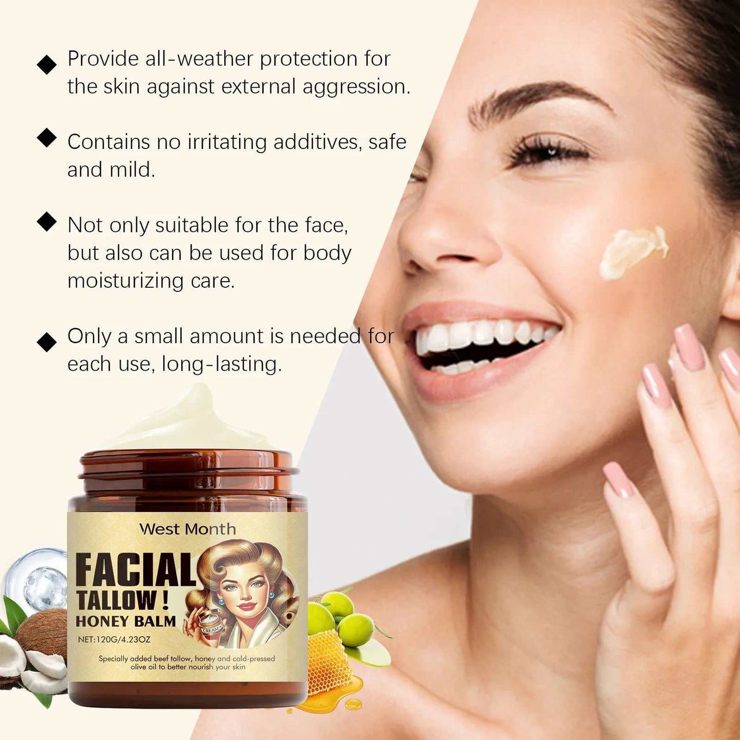 Beef Tallow Face Cream –The safe Natural Moisturizer for Radiant Skin.