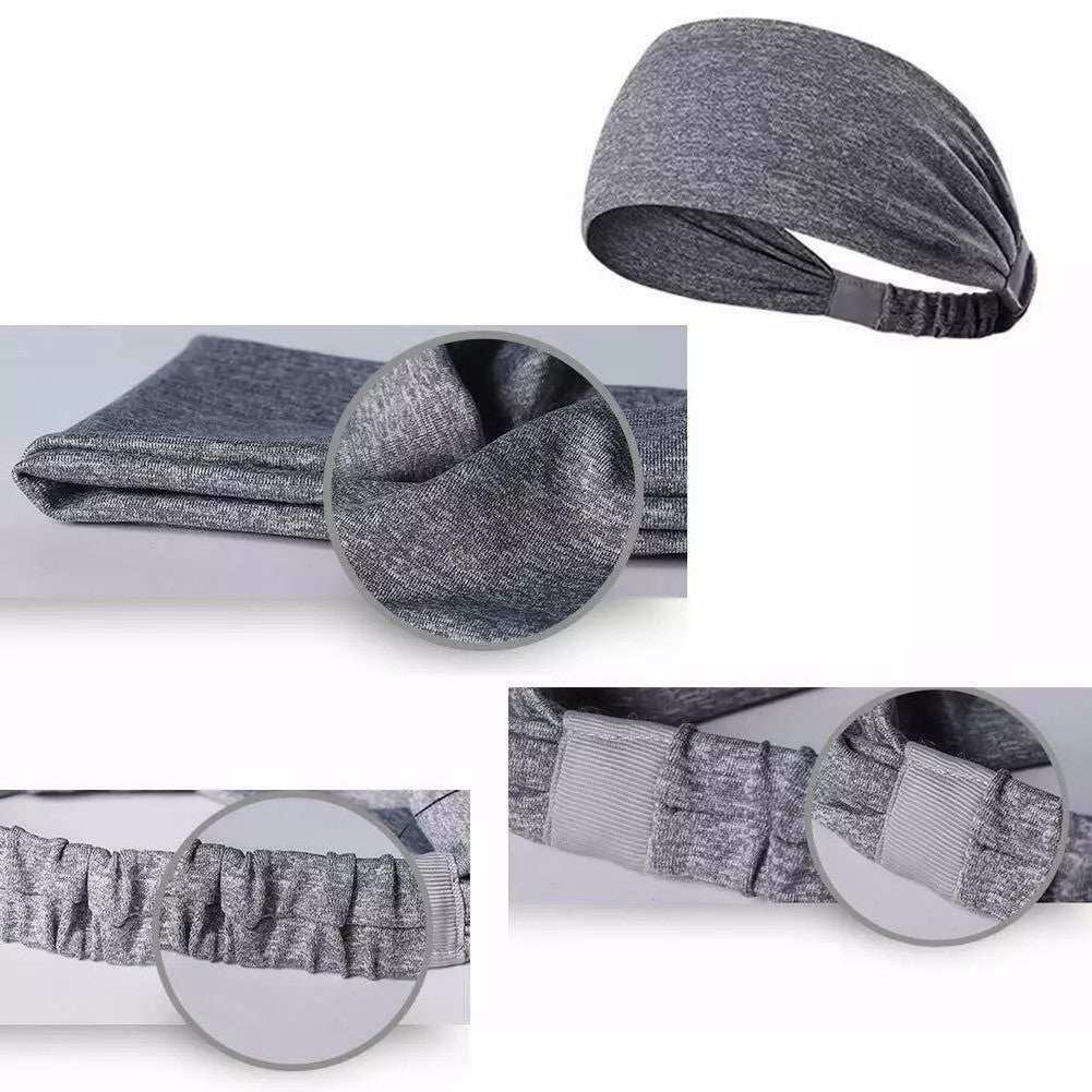 5-Pack- Unisex Sports Fitness Headband and Sweatband