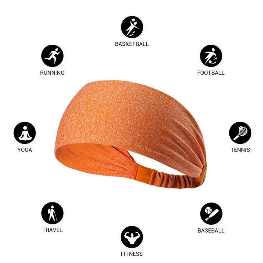 5-Pack- Unisex Sports Fitness Headband and Sweatband