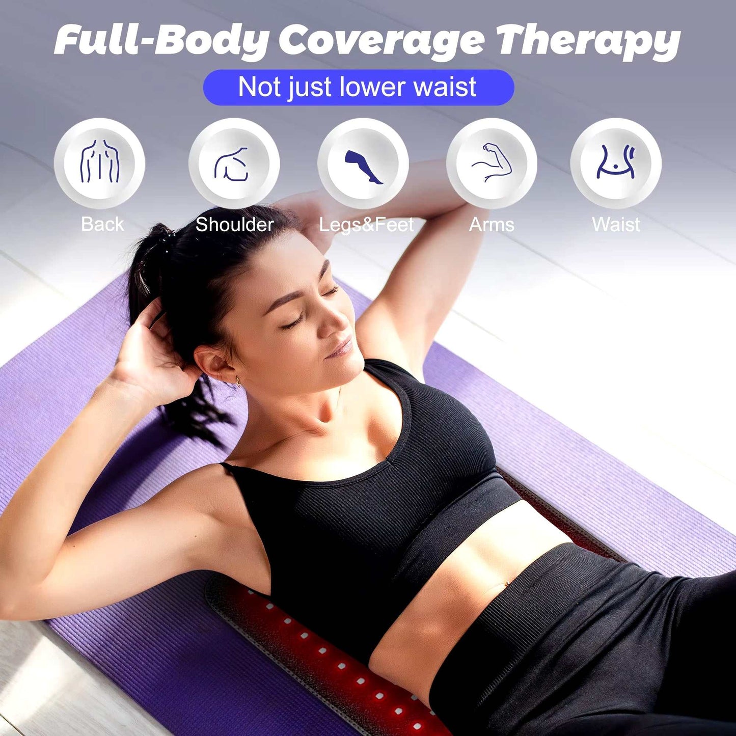 Red&Infrared Therapy Belt Body Wearable Wrap Large Heating Pad LED Beauty Devices for Face and Body Shoulder Joint Muscle