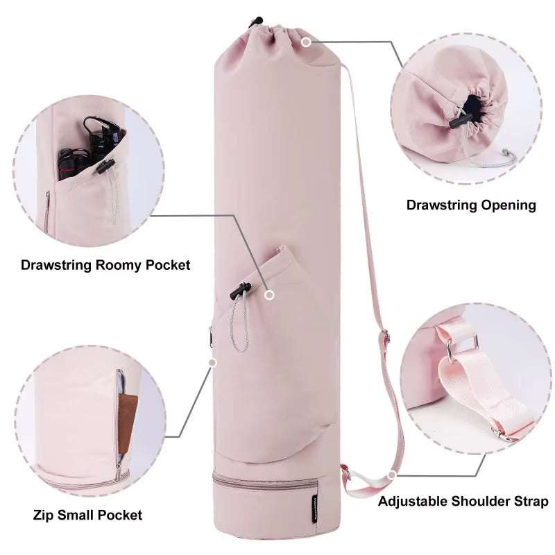 Yoga Mat Bag with Water Bottle Pocket & Wet Storage – Multi-Functional Carrier for Gym, Pilates & Fitness