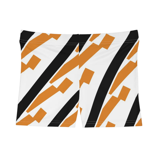 Geo Abstract Performance Shorts - Vibrant, Wicking Women's Activewear.