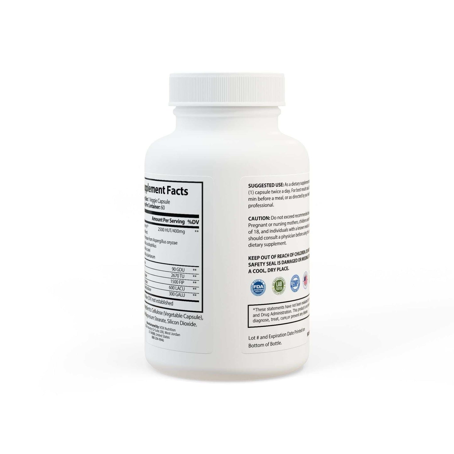 Digestive Enzyme Blend Support - 60 Capsules for Optimal Digestion....