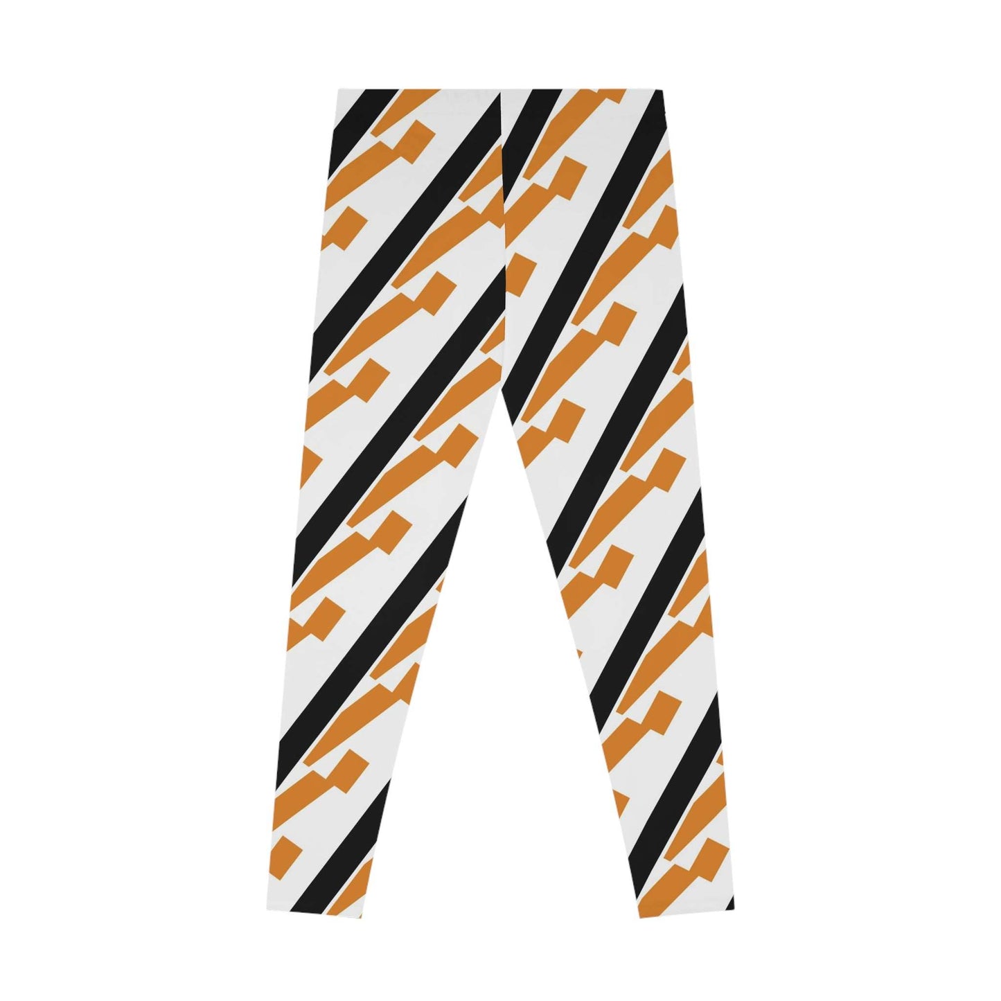 Geometric Diagonal Stripe Leggings – Modern Stylish AOP Activewear....