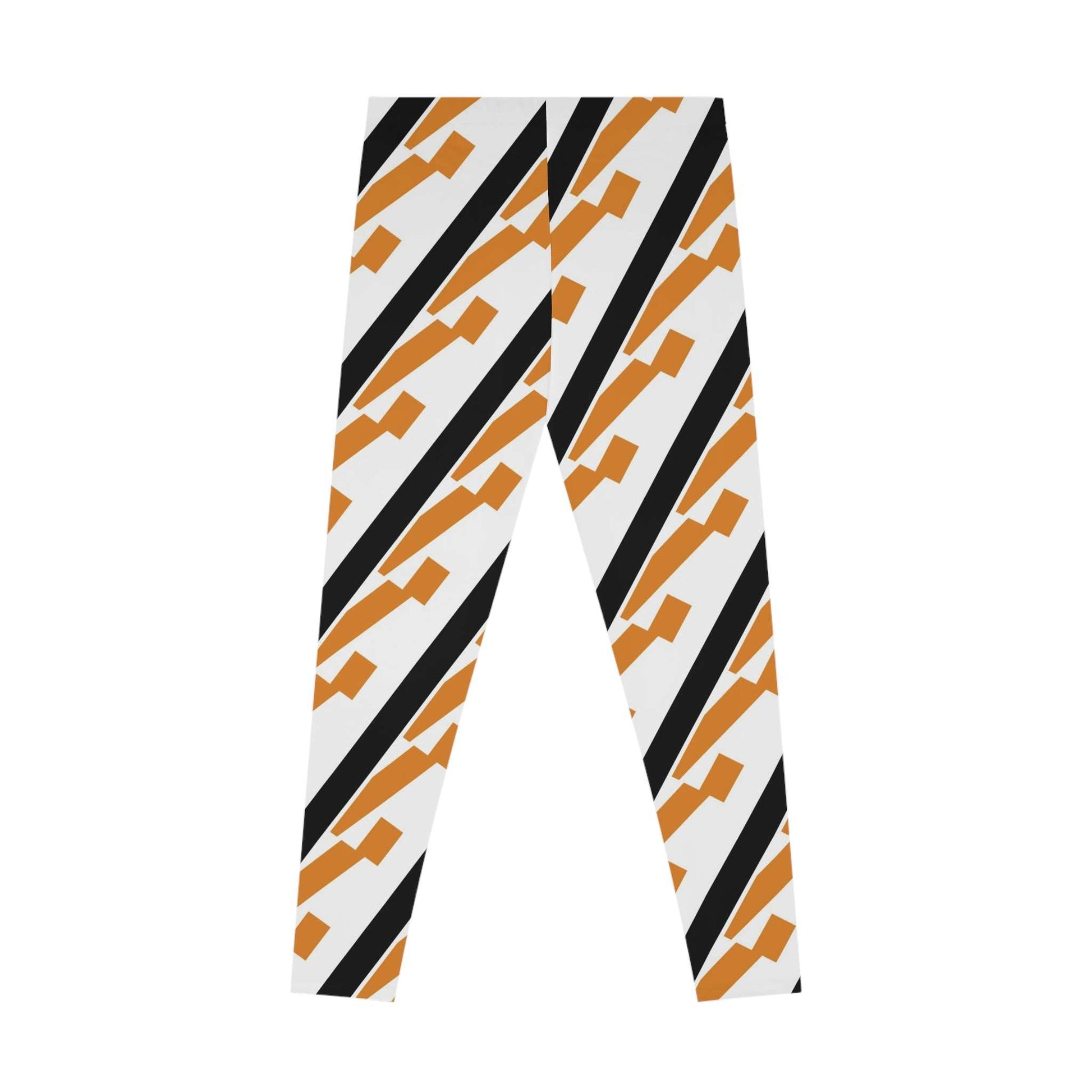 Geometric Diagonal Stripe Leggings – Modern Stylish AOP Activewear....