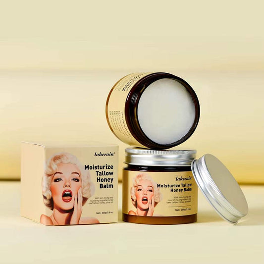 100G/3.5 0Z. Moisturize Tallow Honey Balm Whipped Beef Tallow and Manuka Honey Balm Moisturizer Body Lotion Skin Care&Lip Balm