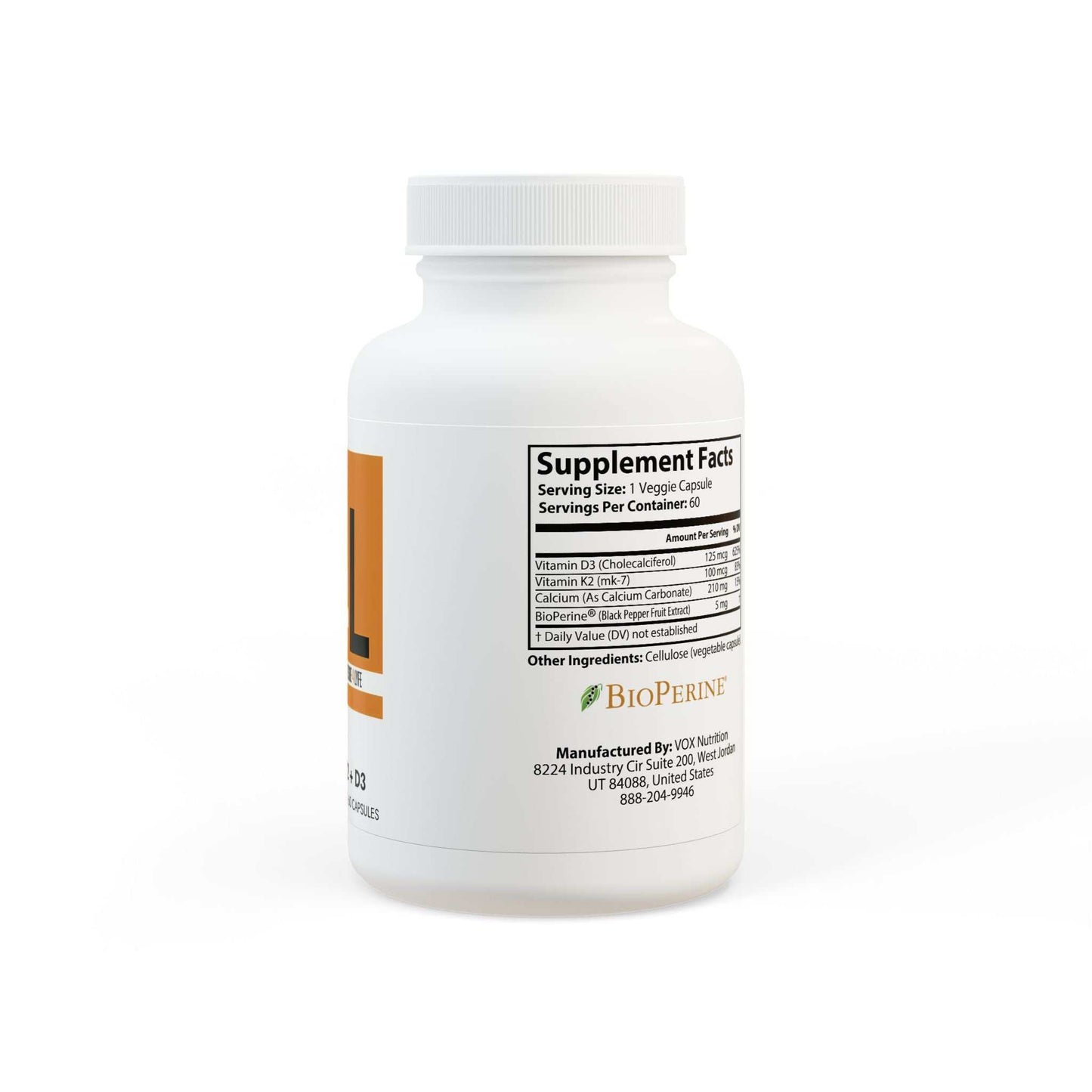Vitamin K2 D3 Supplement Supports Bone Muscle Health in 60 Capsules...