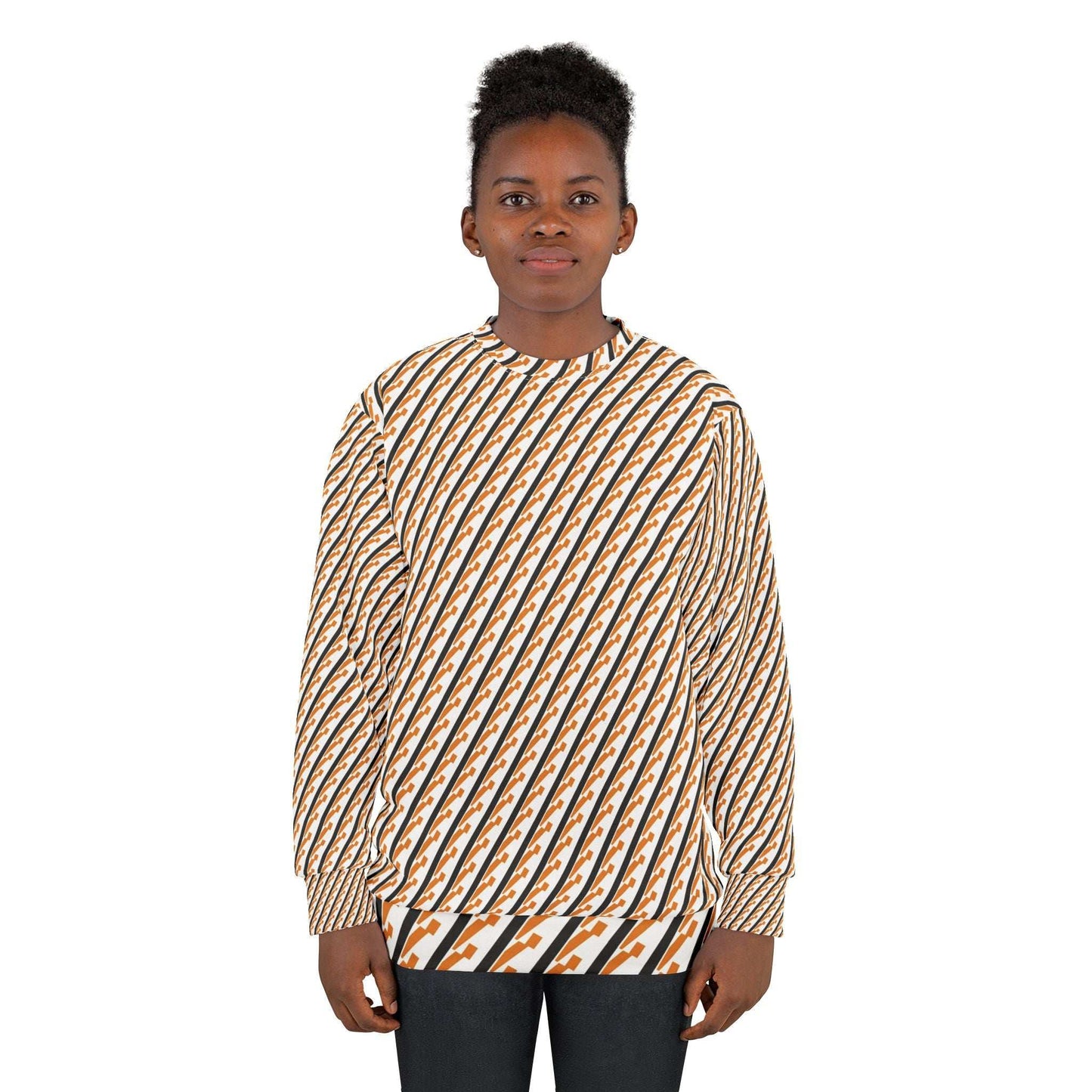 Geo Abstract Crewneck - Bold Artistic Pattern in Classic Fit Abstract.