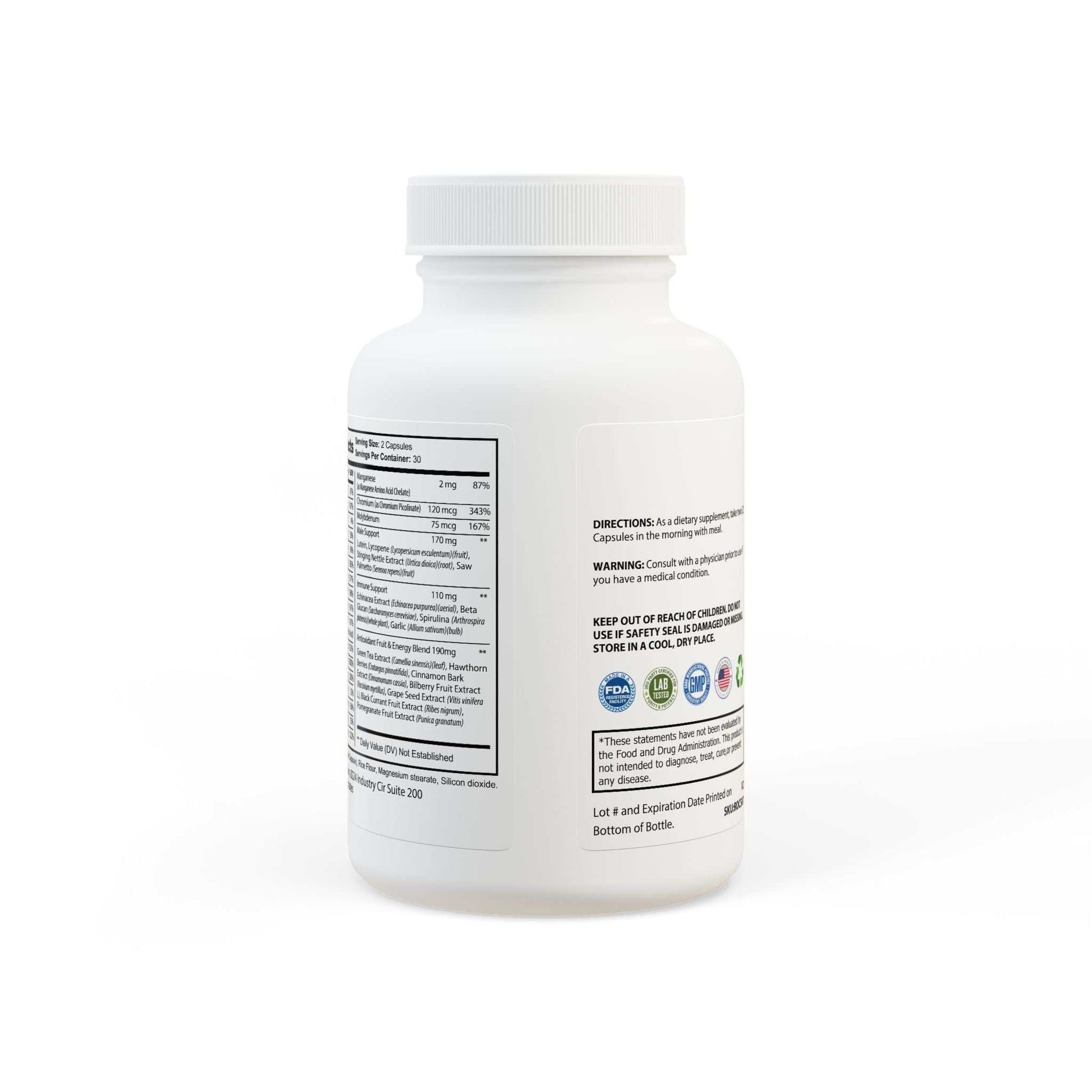Multivitamin for Men: Complete 60-Capsule Daily Supplement for Men's..