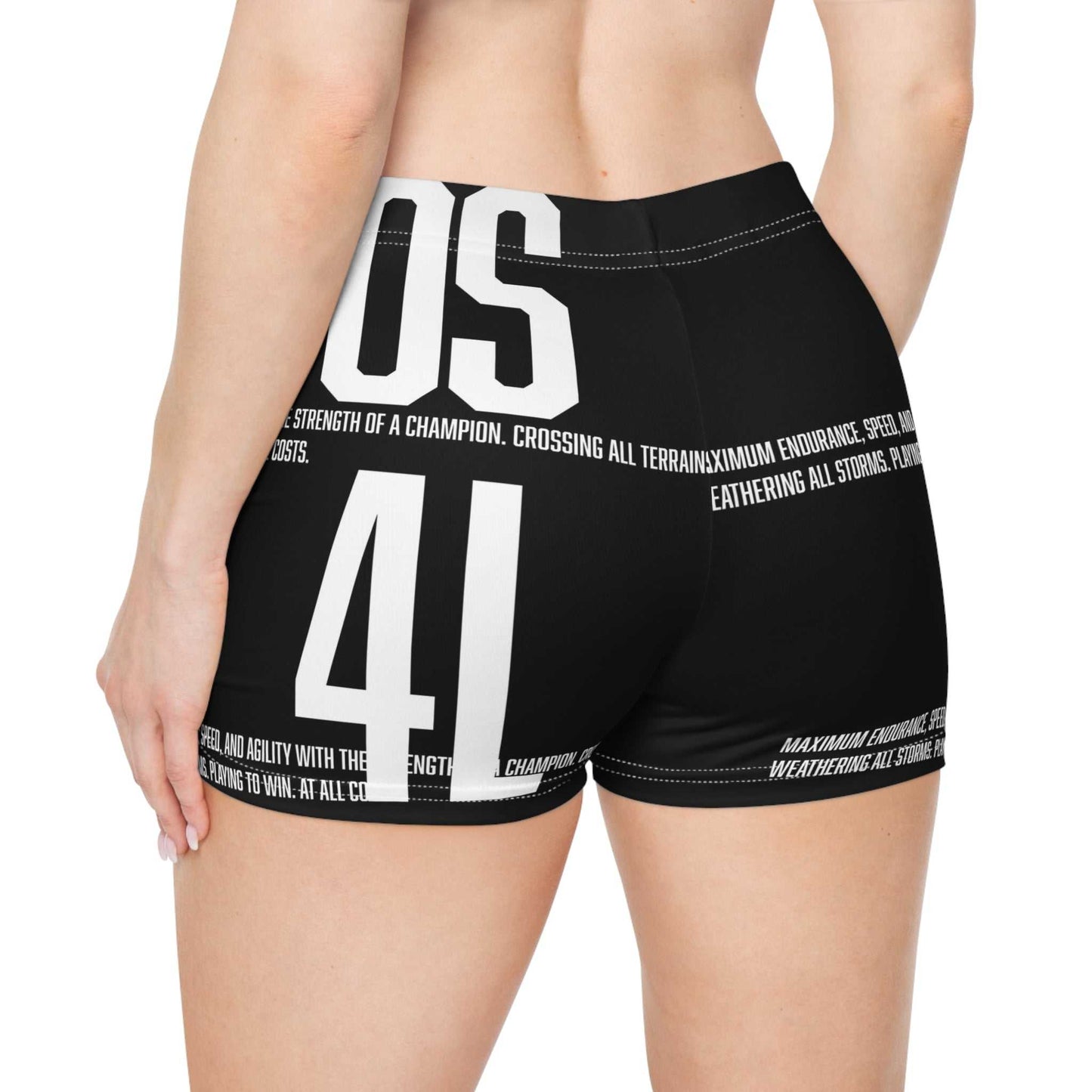 Athletic Number-Print Women's Shorts - Bold, Sporty & Moisture-Wicking