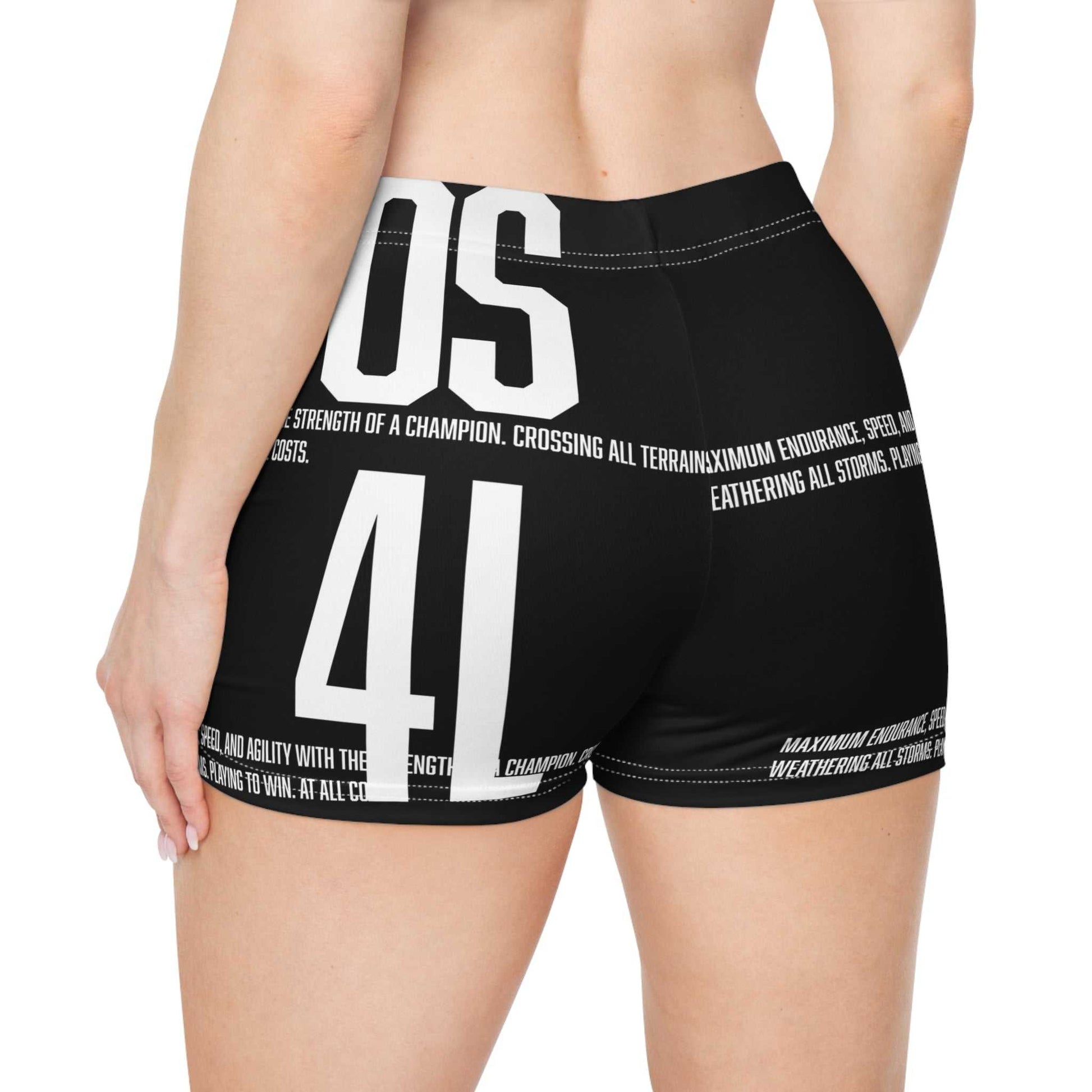 Athletic Number-Print Women's Shorts - Bold, Sporty & Moisture-Wicking