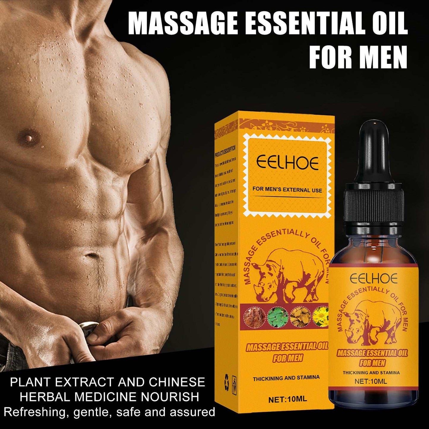 Men Massage Essential Oil Boost Men's Strength & Endurance Naturally..