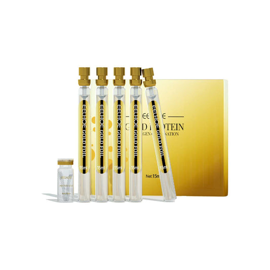 EELHOE Protein Lift Kit with hydrolyzed collagen and allantoin for face contouring and anti-wrinkle treatment in gold packaging