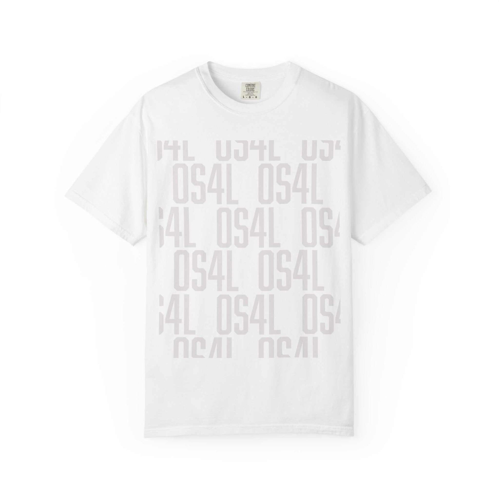 White All 4's Signature T-Shirt with Outside 4 Lyfe graphic, 100% US cotton, casual crew neck tee