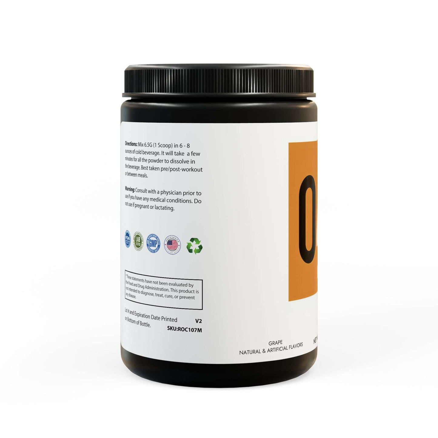 BCAA Supplement Grape  50 Servings for Athletic Performance & Recovery