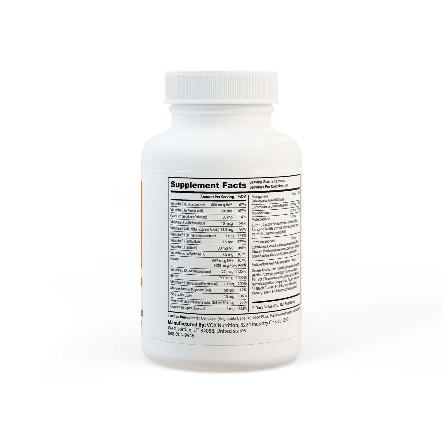 Multivitamin for Men: Complete 60-Capsule Daily Supplement for Men's..