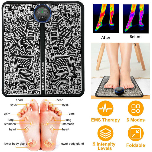Foot Massage Pad Electric Stimulator Massager for Foot Pain Relief....