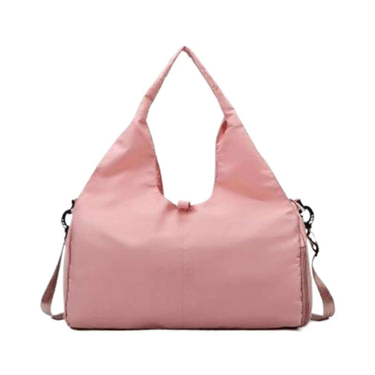 Pink yoga mat gym bag with adjustable shoulder strap and large capacity for sports and travel