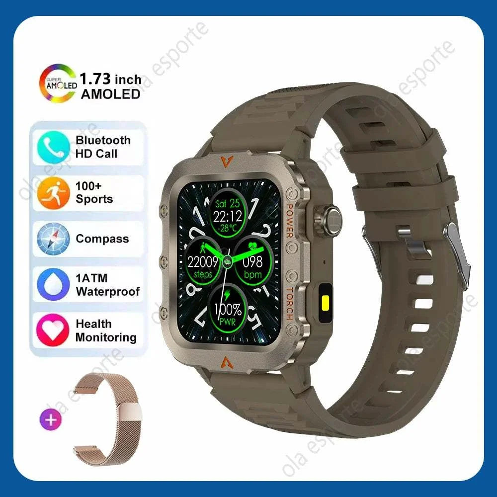 Smart Watch GPS Blue Tooth Call Waterproof Outoor Fitness Smartwatch Weather Heart Rate Health Voice Assistant for Android IOS