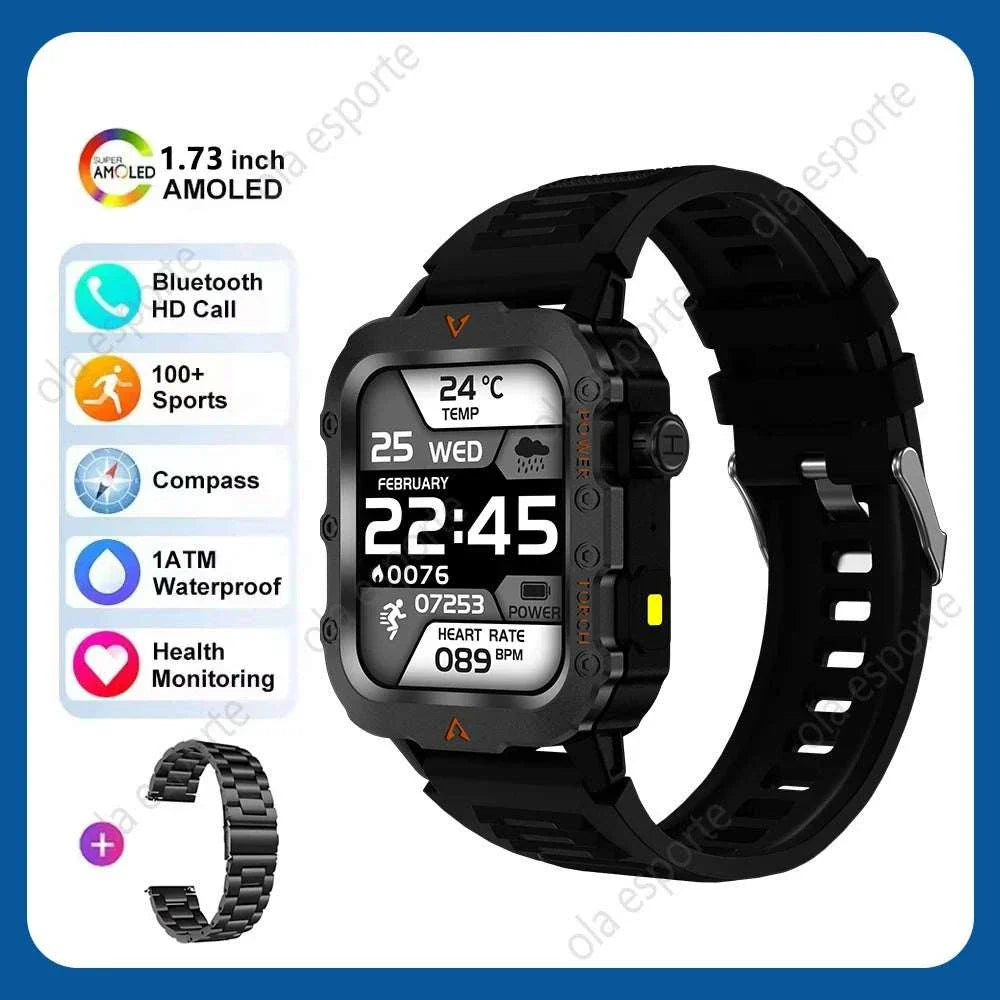 Smart Watch GPS Blue Tooth Call Waterproof Outoor Fitness Smartwatch Weather Heart Rate Health Voice Assistant for Android IOS