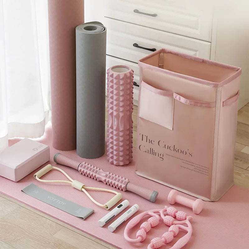 Home Yoga Mat Storage Bag Large Capacity Multi-Pocket Yoga Fitness Products Organizer Home Yoga Sports Equipment Storage Basket