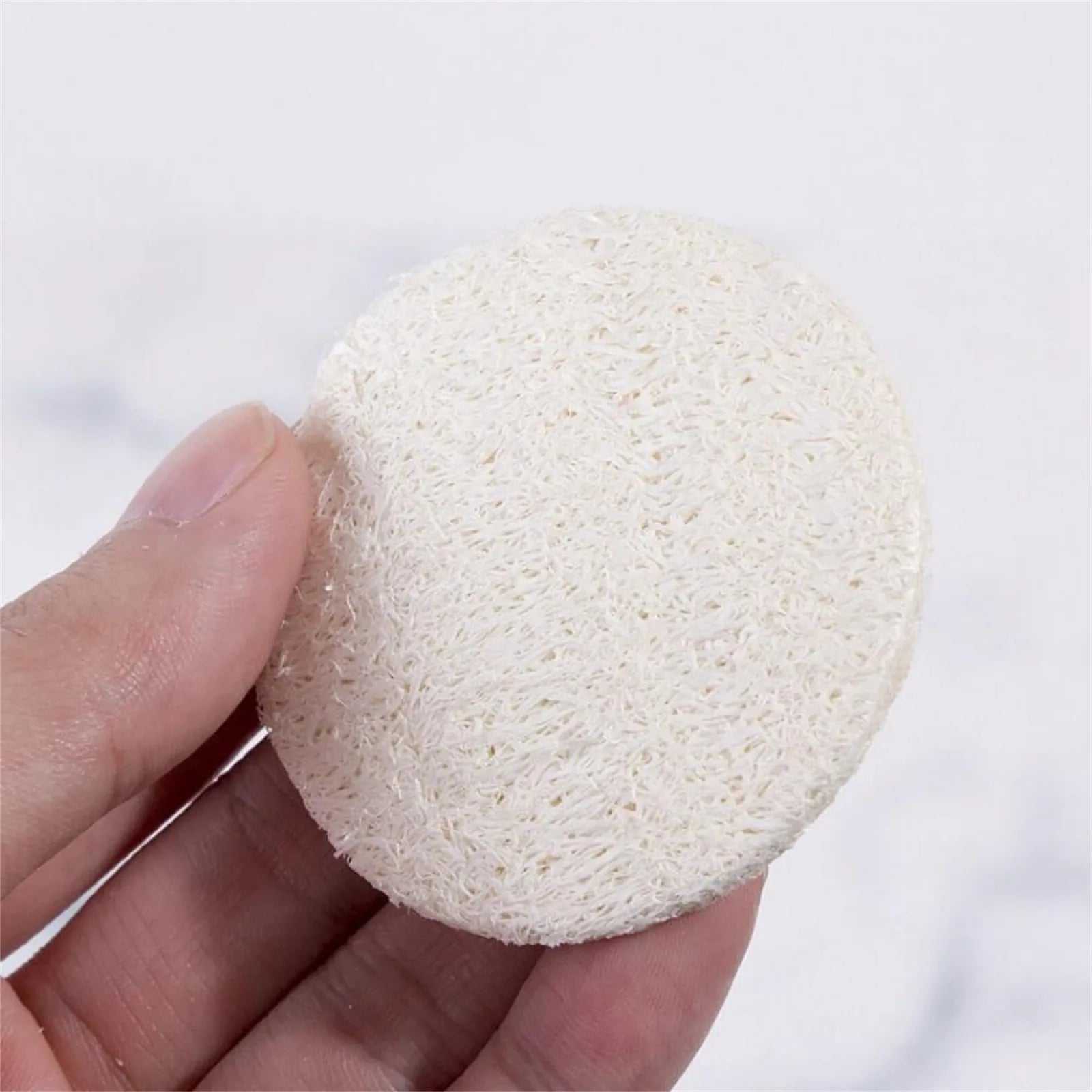 10Pcs Natural Luffa Facial Cleansing Loofah Scrub Wisp Sponge Pads Face and Body Exfoliating Skin Scrubber Peel Scrub Skin Care