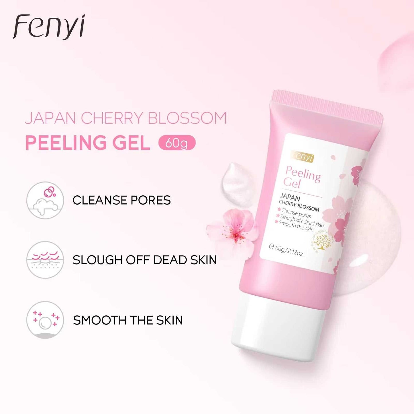 Sakura Face Deep Cleaning Exfoliating Gel Skin Care Whitening Moisturizer Repair Facial Scrub Skin Care 60G