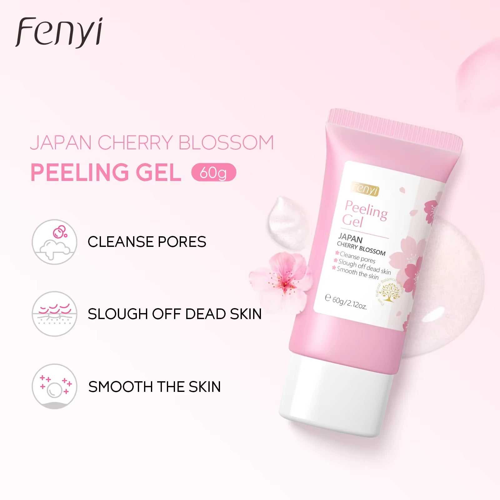 Sakura Face Deep Cleaning Exfoliating Gel Skin Care Whitening Moisturizer Repair Facial Scrub Skin Care 60G